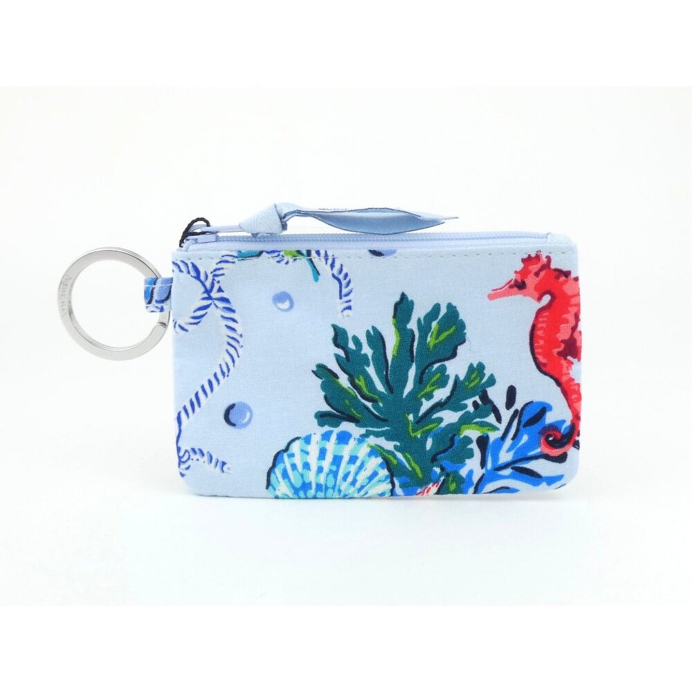 Vera Bradley Anchors Aweigh Cotton Zip Id Case NWT